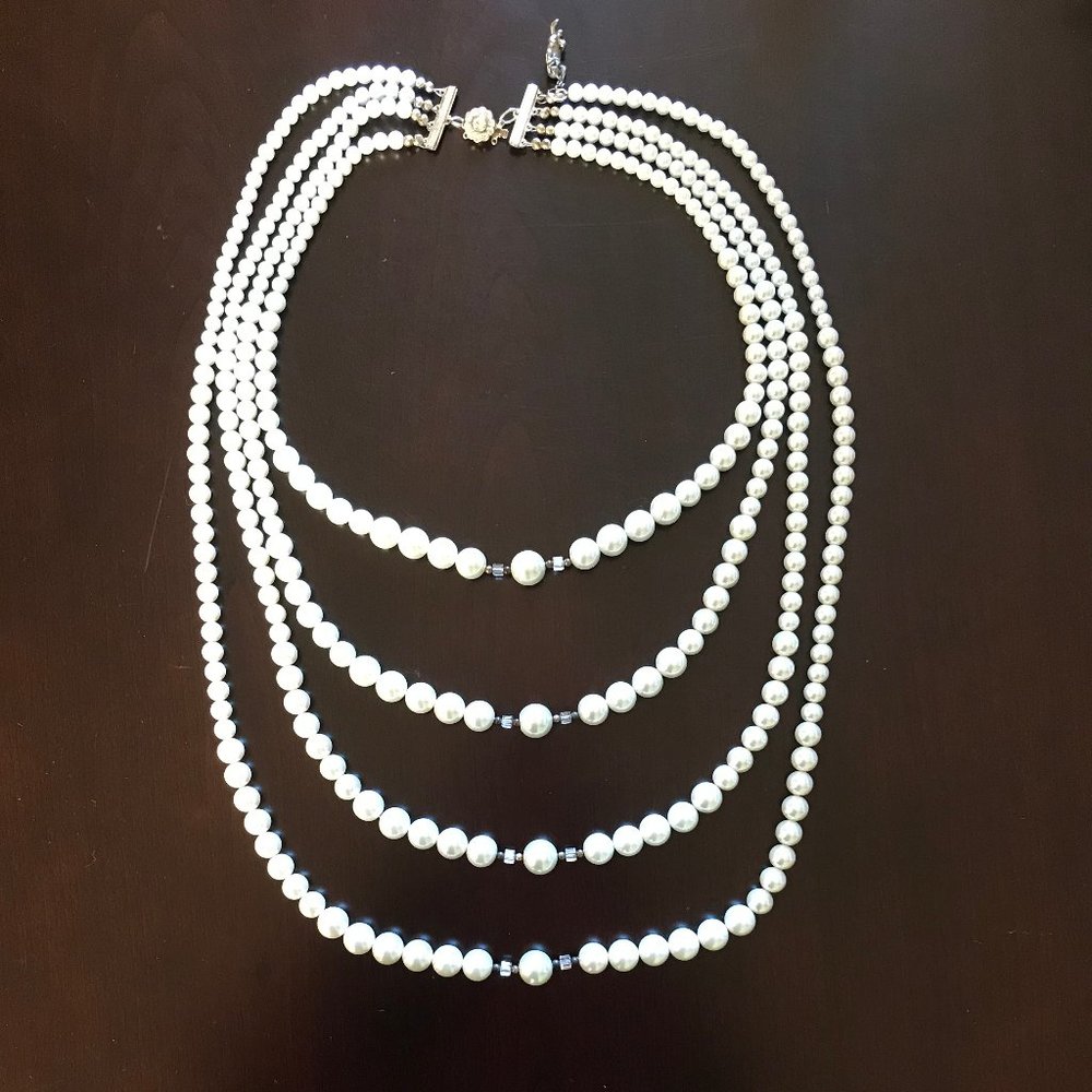 House of Bun Duchess Pearl Necklace 4 strand - Picture 7 of 7